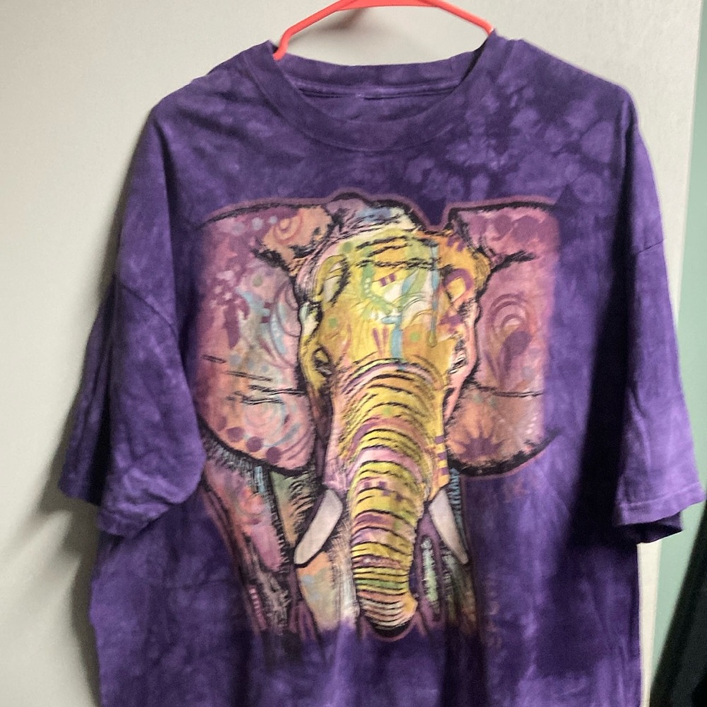 Purple Tie Dye Elephant Shirt